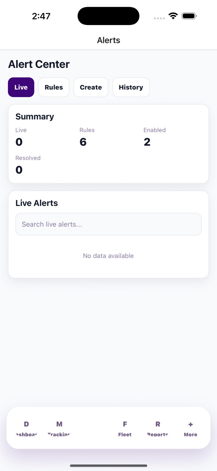 iFleet mobile real-time fleet alerts
